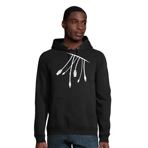 Computerkabel Männer Hoodie