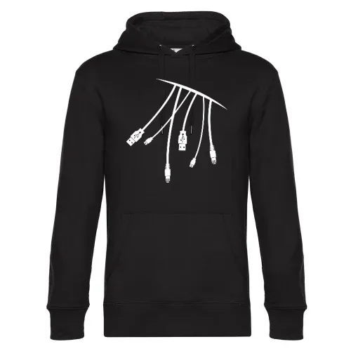 Computerkabel Männer Hoodie