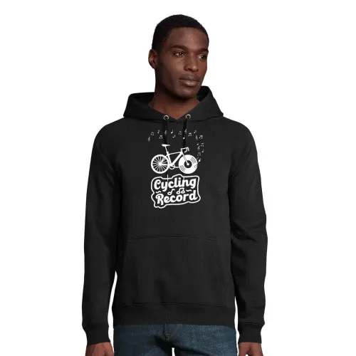 Cycling Record Fahrrad mit Vinyl Schallplatte Hoodie Männer Stellar Bio