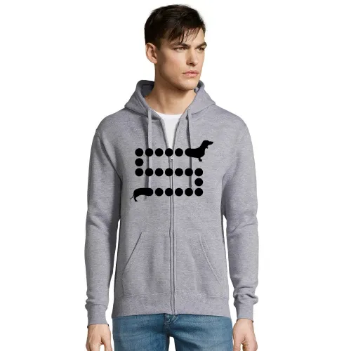 Dackellauf mit Punkten Männer Hoodie