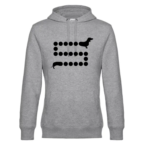 Dackellauf mit Punkten Männer Hoodie