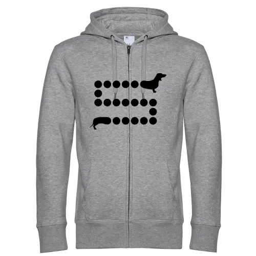 Dackellauf mit Punkten Männer Hoodie