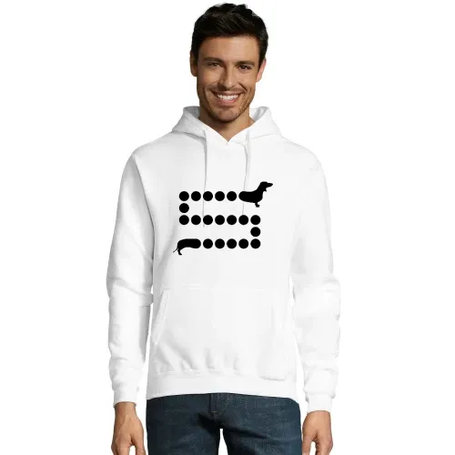 Dackellauf mit Punkten Männer Hoodie