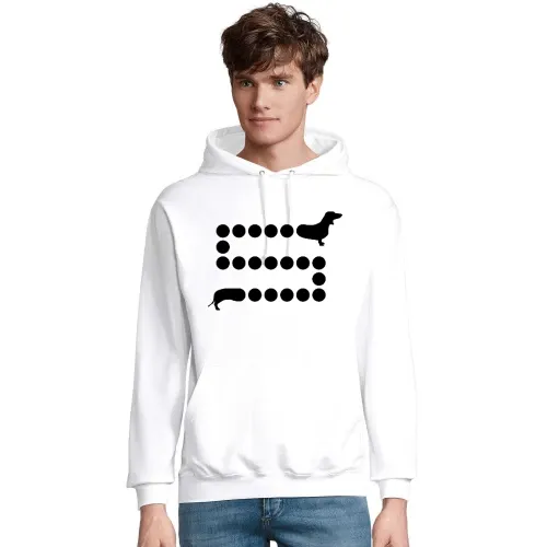 Dackellauf mit Punkten Männer Hoodie