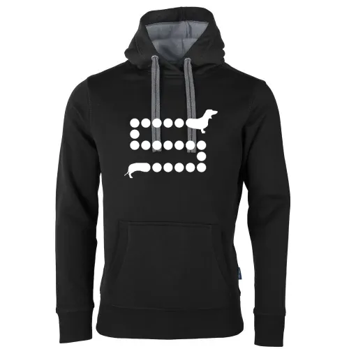 Dackellauf mit Punkten Männer Hoodie