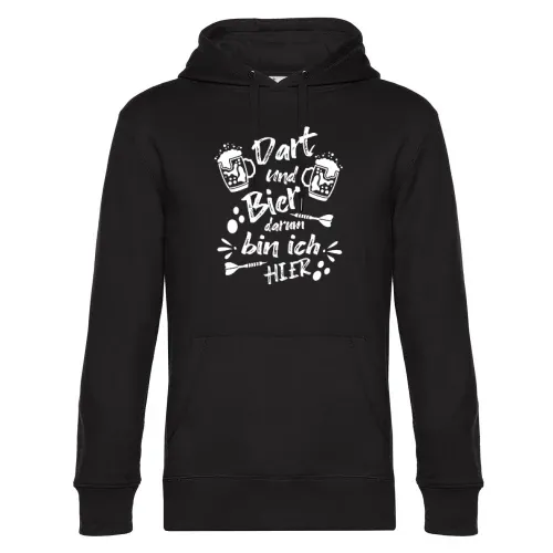 Dart Bier Darten Dartabend Dartspieler Geschenk Hoodie Männer King Hooded