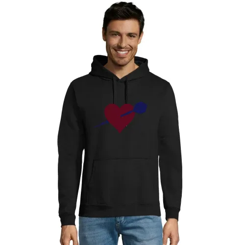 Dartpfeil durch Herz Hoodie Männer Snake