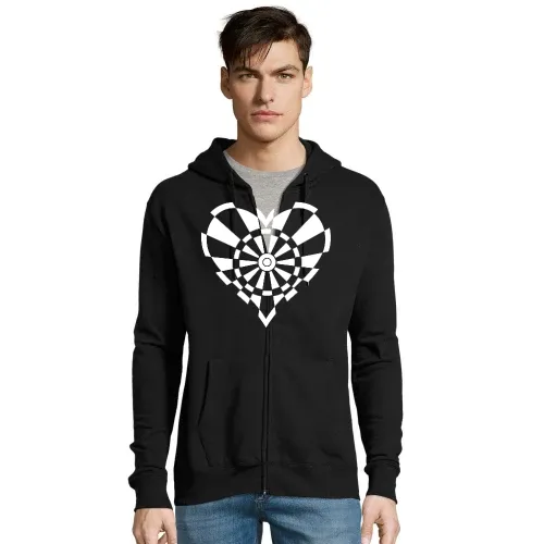 Dartscheiben Herz Männer Hoodie