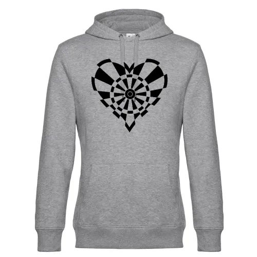 Dartscheiben Herz Männer Hoodie
