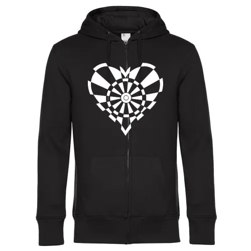 Dartscheiben Herz Männer Hoodie