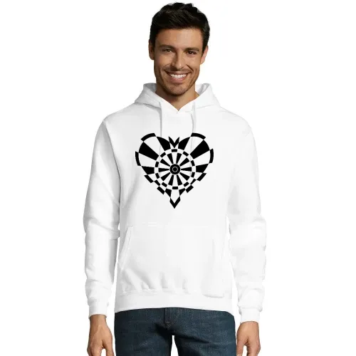 Dartscheiben Herz Männer Hoodie