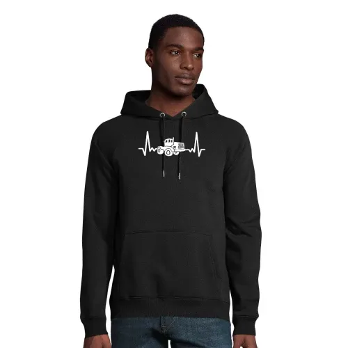 DDR Trecker Herzschlag K700 Schlepper Traktor Puls Männer Hoodie