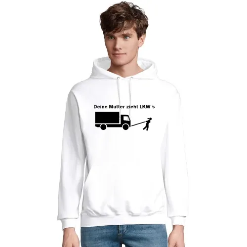Dein Mutter zieht LKW´s Männer Hoodie