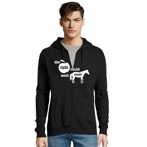 der Apfel fällt nicht weit vom Pferd Männer Hoodie