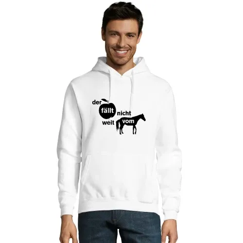 der Apfel fällt nicht weit vom Pferd Männer Hoodie