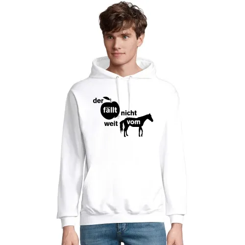 der Apfel fällt nicht weit vom Pferd Männer Hoodie