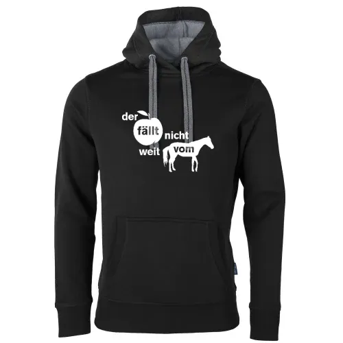 der Apfel fällt nicht weit vom Pferd Männer Hoodie