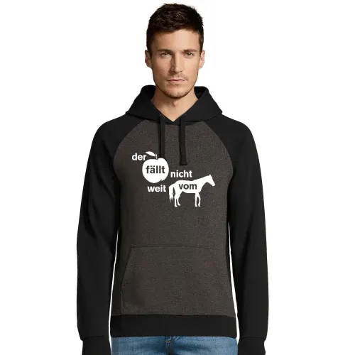 der Apfel fällt nicht weit vom Pferd Männer Hoodie