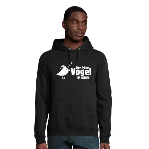 der frühe Vogel ist müde Männer Hoodie