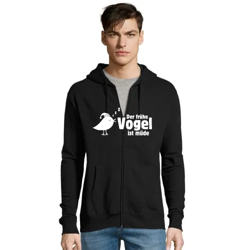 der frühe Vogel ist müde Männer Hoodie