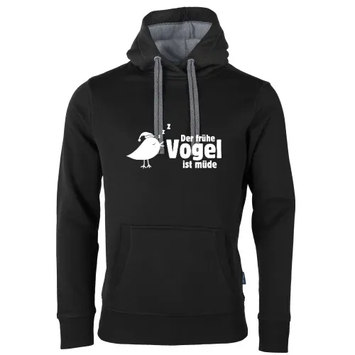 der frühe Vogel ist müde Männer Hoodie