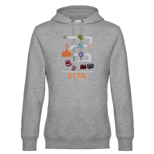 Der Weg des Bieres in Farbe Hoodie Männer King Hooded