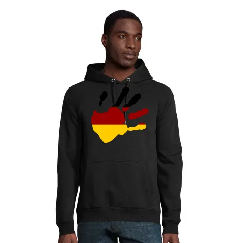 Deutschland Hand aufs Herz Hoodie Männer Stellar Bio