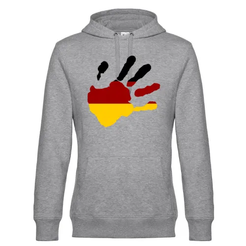 Deutschland Hand aufs Herz Hoodie Männer King Hooded