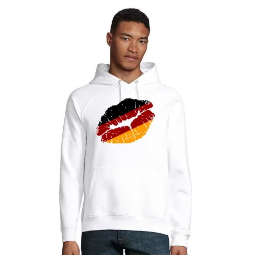 Deutschland Kussmundabdruck Hoodie Männer Stellar Bio