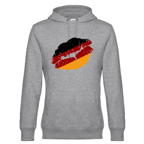 Deutschland Kussmundabdruck Hoodie Männer King Hooded