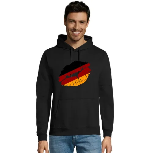 Deutschland Kussmundabdruck Hoodie Männer Snake