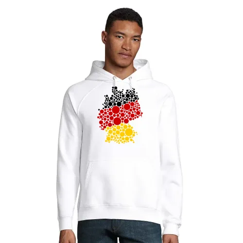Deutschland schwarz rot gold in Kreisen Hoodie Männer Stellar Bio