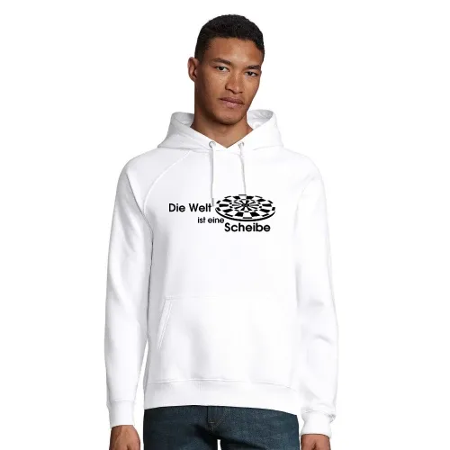 Die Welt ist eine Scheibe Männer Hoodie