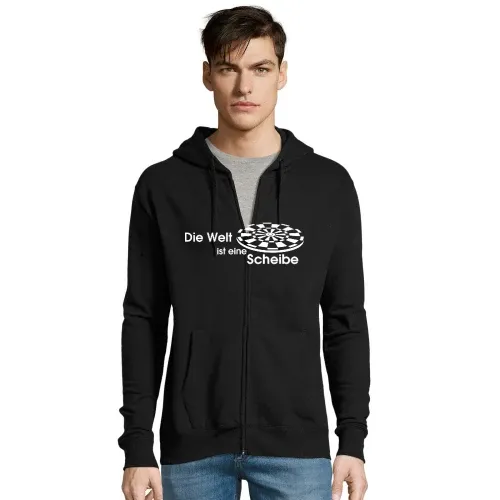Die Welt ist eine Scheibe Männer Hoodie