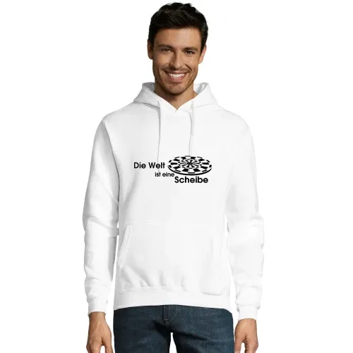 Die Welt ist eine Scheibe Männer Hoodie