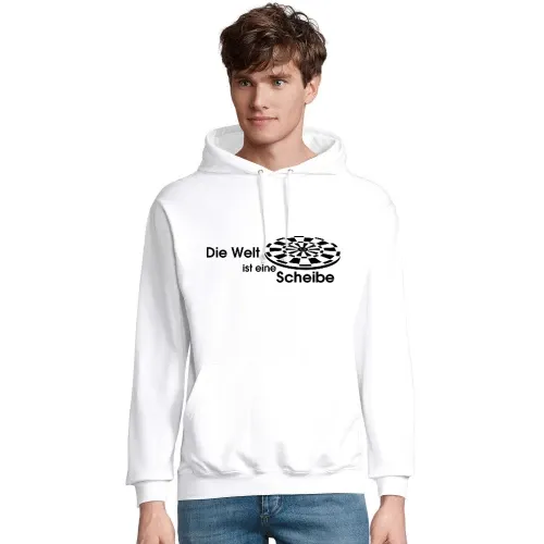 Die Welt ist eine Scheibe Männer Hoodie
