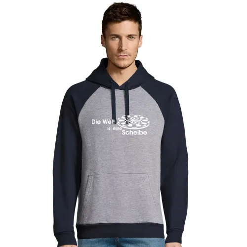 Die Welt ist eine Scheibe Männer Hoodie