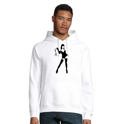 Domina mit Handschellen Männer Hoodie