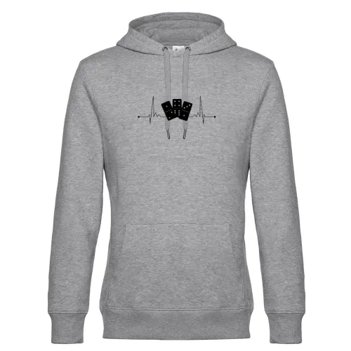 Domino Herzschlag Dominosteine Puls Hoodie Männer King Hooded