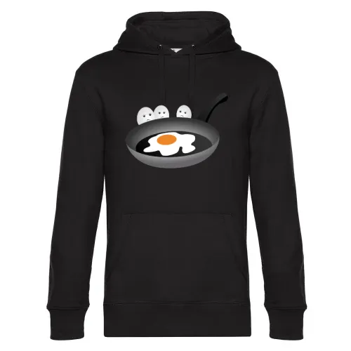 Drei Eier schauen Spiegelei Hoodie Männer King Hooded