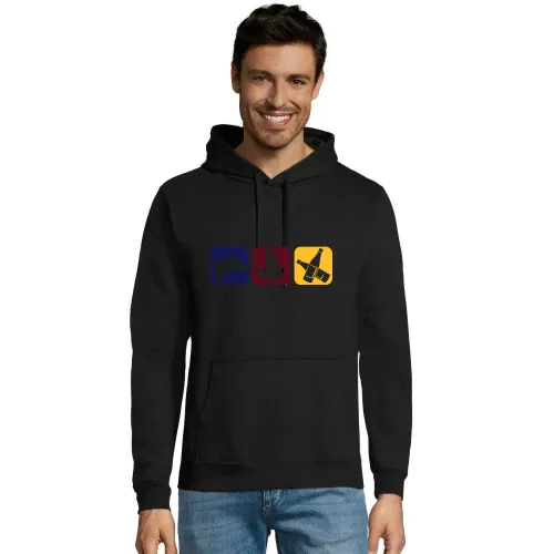 Drei Hobbys in farbe Hoodie