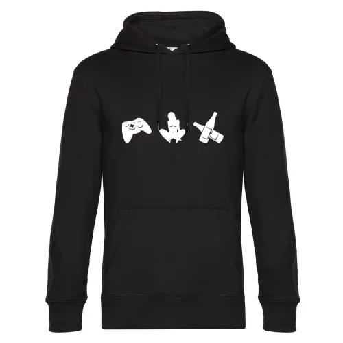 Drei Hobbys Männer Hoodie