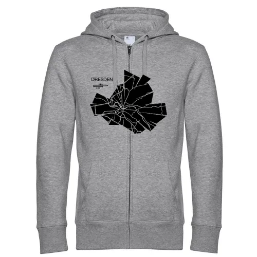 Dresden Karte Männer Hoodie