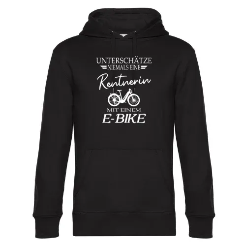 E-bike Fahrrad Oma Radfahrer Rentnerin Ebike Motiv Hoodie Männer King Hooded