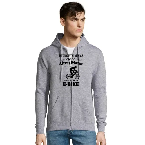 E-Bike Rentner Fahrrad Radfahrer Fahrradfahren Hoodie Männer Seven