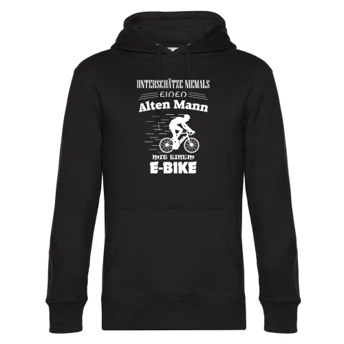 E-Bike Rentner Fahrrad Radfahrer Fahrradfahren Hoodie Männer King Hooded