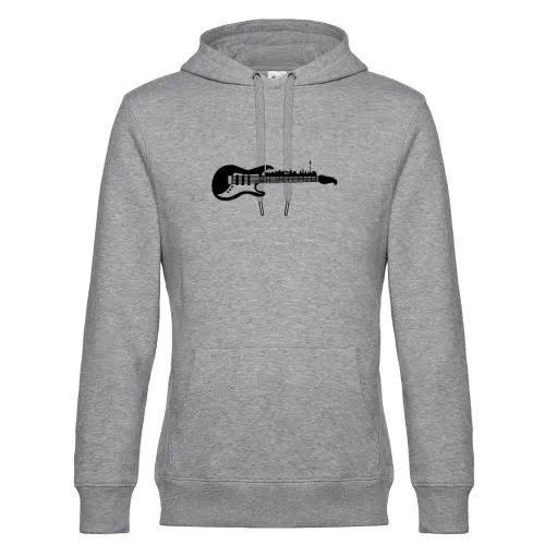 E-Gitarre Berlin Silhouette Elektro-Gitarre Hoodie Männer King Hooded