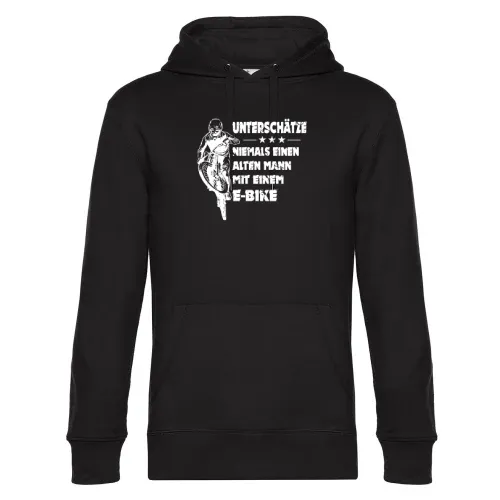 Ebike Fahrrad Alter Mann Spruch Mountainbike Rente Hoodie Männer King Hooded