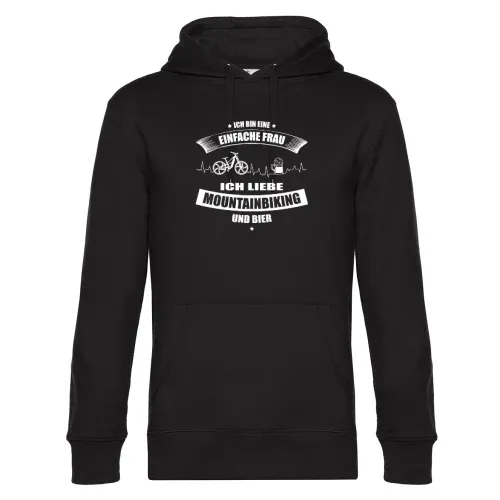 Ebike Mountainbiker Frau Liebt Mountainbike und Bier Hoodie Männer King Hooded