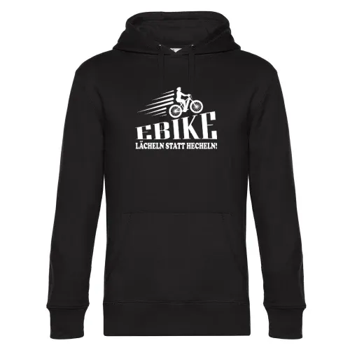 Ebike Radfahrer E-Bike - Lächeln Statt Hecheln Hoodie Männer King Hooded